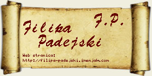 Filipa Padejski vizit kartica